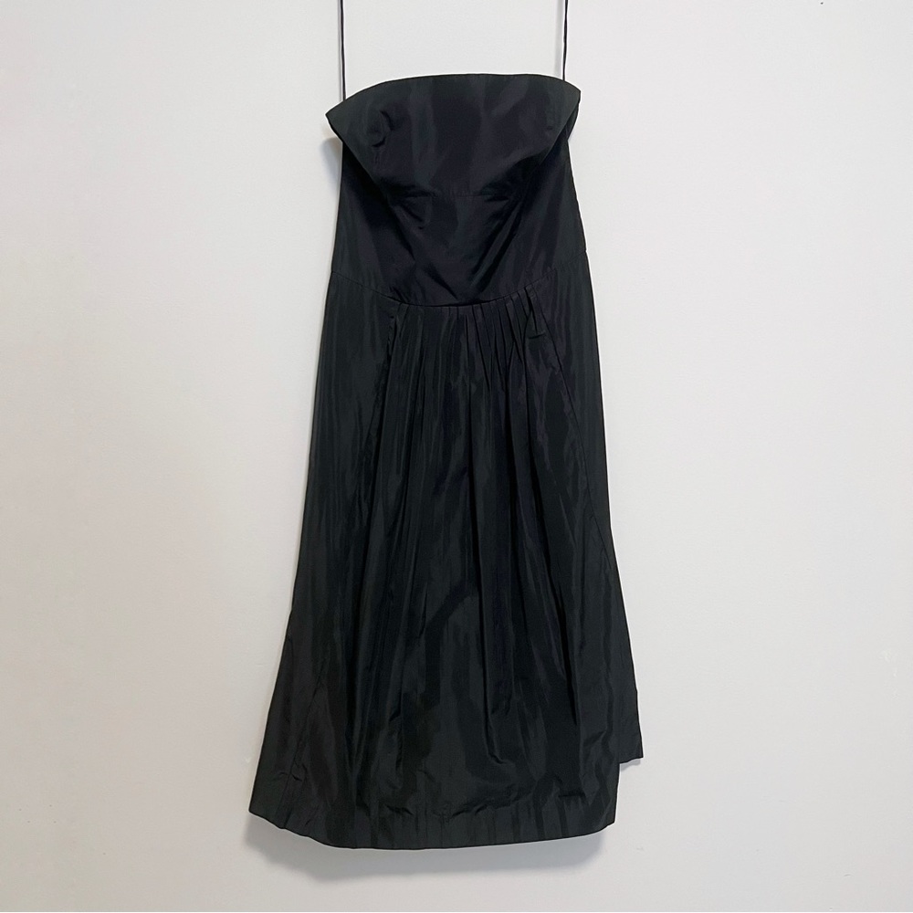 Theory Black Strapless Cocktail Dress